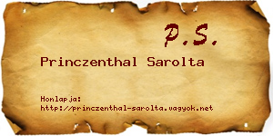 Princzenthal Sarolta névjegykártya
